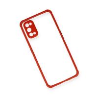 Newface Realme 7 Pro Kılıf Miami Şeffaf Silikon - Kırmızı