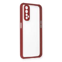 Newface Realme 7 Kılıf Miami Şeffaf Silikon - Fuşya