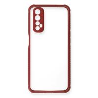 Newface Realme 7 Kılıf Miami Şeffaf Silikon - Fuşya