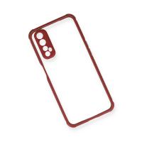 Newface Realme 7 Kılıf Miami Şeffaf Silikon - Fuşya