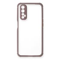 Newface Realme 7 Kılıf Miami Şeffaf Silikon - Açık Mor