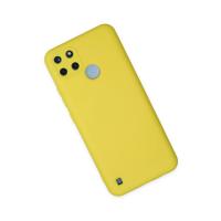 Newface Realme C25Y Kılıf Nano içi Kadife Silikon - Sarı