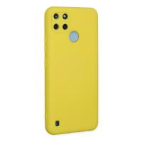 Newface Realme C25Y Kılıf Nano içi Kadife Silikon - Sarı