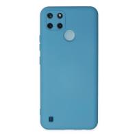 Newface Realme C25Y Kılıf Nano içi Kadife Silikon - Mavi