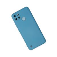 Newface Realme C25Y Kılıf Nano içi Kadife Silikon - Mavi
