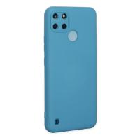 Newface Realme C25Y Kılıf Nano içi Kadife Silikon - Mavi