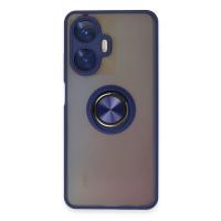 Newface Realme C55 Kılıf Montreal Yüzüklü Silikon Kapak - Lacivert