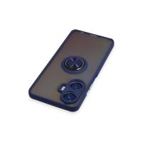 Newface Realme C55 Kılıf Montreal Yüzüklü Silikon Kapak - Lacivert