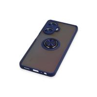 Newface Realme C55 Kılıf Montreal Yüzüklü Silikon Kapak - Lacivert