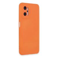 Newface Realme 9i 4G Kılıf Nano içi Kadife Silikon - Turuncu