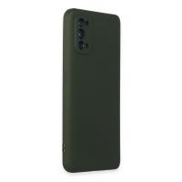 Newface Realme 7 Pro Kılıf Nano içi Kadife Silikon - Koyu Yeşil