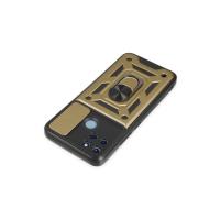 Newface Realme C25Y Kılıf Pars Lens Yüzüklü Silikon - Gold