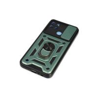 Newface Realme C25Y Kılıf Pars Lens Yüzüklü Silikon - Yeşil