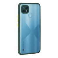 Newface Realme C21 Kılıf Miami Şeffaf Silikon - Koyu Yeşil