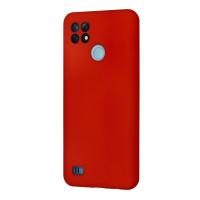 Newface Realme C21 Kılıf Nano içi Kadife Silikon - Kırmızı