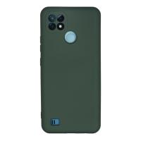 Newface Realme C21 Kılıf Nano içi Kadife Silikon - Koyu Yeşil