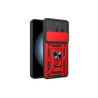 Newface Realme 11 Pro Kılıf Pars Lens Yüzüklü Silikon - Kırmızı