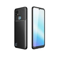 Newface Realme C21 Kılıf Auto Focus Karbon Kapak - Siyah