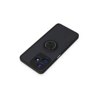 Newface Realme C53 Kılıf Montreal Yüzüklü Silikon Kapak - Siyah