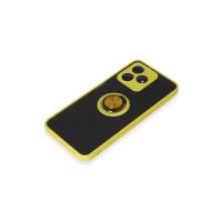 Newface Realme C53 Kılıf Montreal Yüzüklü Silikon Kapak - Sarı