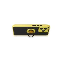 Newface Realme C53 Kılıf Montreal Yüzüklü Silikon Kapak - Sarı