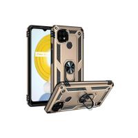 Newface Realme C21 Kılıf Sofya Yüzüklü Silikon Kapak - Gold