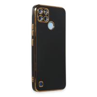 Newface Realme C25Y Kılıf Volet Silikon - Siyah