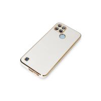 Newface Realme C25Y Kılıf Volet Silikon - Beyaz