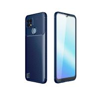 Newface Realme C25 Kılıf Auto Focus Karbon Kapak - Lacivert