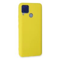 Newface Realme C15 Kılıf Nano içi Kadife Silikon - Sarı