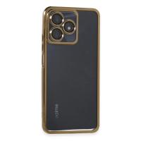 Newface Realme C53 Kılıf Razer Lensli Silikon - Gold