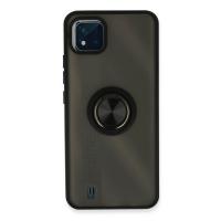 Newface Realme C11 2021 Kılıf Montreal Yüzüklü Silikon Kapak - Siyah