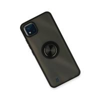 Newface Realme C11 2021 Kılıf Montreal Yüzüklü Silikon Kapak - Siyah