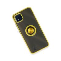 Newface Realme C11 2021 Kılıf Montreal Yüzüklü Silikon Kapak - Sarı
