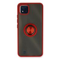 Newface Realme C11 2021 Kılıf Montreal Yüzüklü Silikon Kapak - Kırmızı