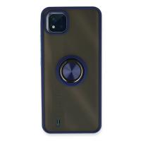 Newface Realme C11 2021 Kılıf Montreal Yüzüklü Silikon Kapak - Lacivert