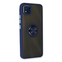 Newface Realme C11 2021 Kılıf Montreal Yüzüklü Silikon Kapak - Lacivert