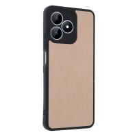 Newface Realme Note 50 4G Kılıf Aras Deri Kapak - Pudra