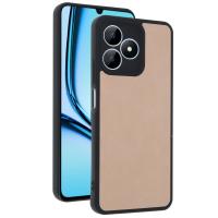 Newface Realme Note 50 4G Kılıf Aras Deri Kapak - Pudra