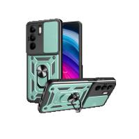 Newface Realme C75 4G Kılıf Pars Lens Yüzüklü Silikon - Yeşil