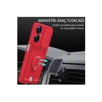 Newface Realme C55 Kılıf Zuma Kartvizitli Yüzüklü Silikon - Siyah