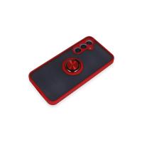 Newface Samsung Galaxy A25 5G Kılıf Montreal Yüzüklü Silikon Kapak - Kırmızı