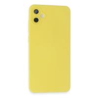 Newface Samsung Galaxy A05 Kılıf Nano içi Kadife Silikon - Sarı