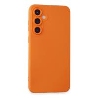 Newface Samsung Galaxy S24 Kılıf Nano içi Kadife Silikon - Turuncu