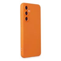 Newface Samsung Galaxy S24 Kılıf Nano içi Kadife Silikon - Turuncu
