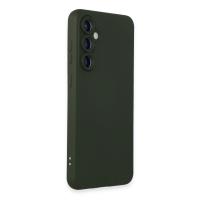 Newface Samsung Galaxy S24 Kılıf Nano içi Kadife Silikon - Koyu Yeşil