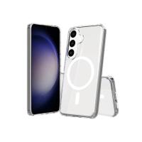 Newface Samsung Galaxy S24 Kılıf Magneticsafe Şeffaf Silikon - Şeffaf