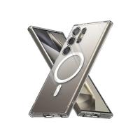 Newface Samsung Galaxy S24 Ultra Kılıf Magneticsafe Şeffaf Silikon - Şeffaf