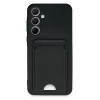 Newface Samsung Galaxy A35 5G Kılıf Kelvin Kartvizitli Silikon - Siyah