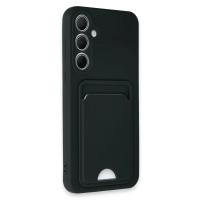 Newface Samsung Galaxy A35 5G Kılıf Kelvin Kartvizitli Silikon - Siyah